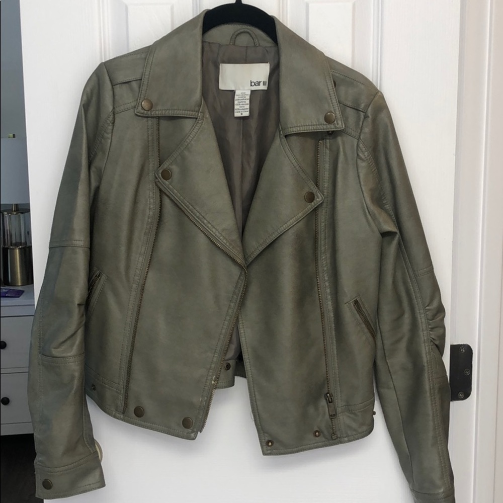 Bar III faux leather jacket